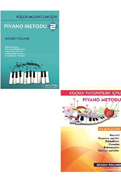Kronik Kitap Küçük Mozartlar İçin Piyano Metodu 1 - 2 - Göksen Tosuner 2 KİTA...