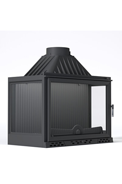 Serra Luxury Serisi U Tipi Üç Tarafı Açık Döküm Şömine Haznesi-80 Lik