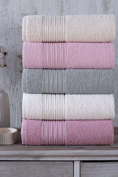 Zeynep Tekstil Gama| Set de 5 prosoape 50x90 cm pentru mâini și față