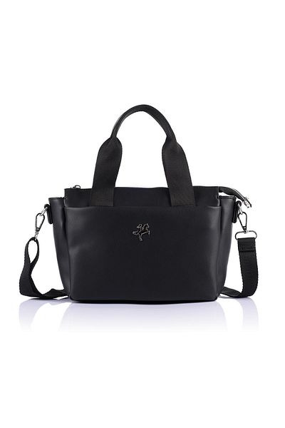 Getcho Yolva Women's Black Hand and Shoulder Bag with Multi-Compartment, Lightweight, Comfortable Design, Compatible with Casual Chic Model