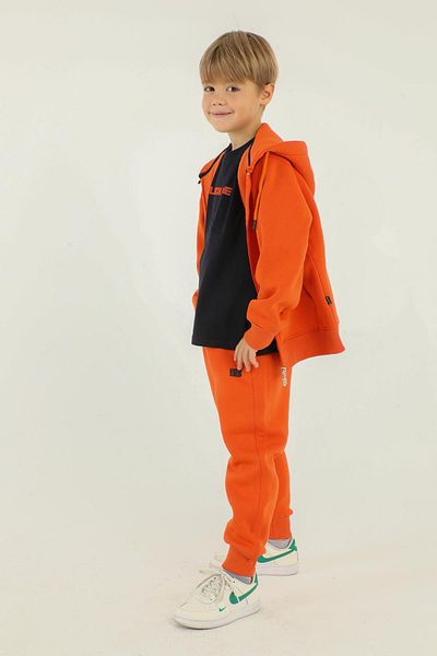 Black One Boy's Hooded Tracksuit Set - 3 Pieces
