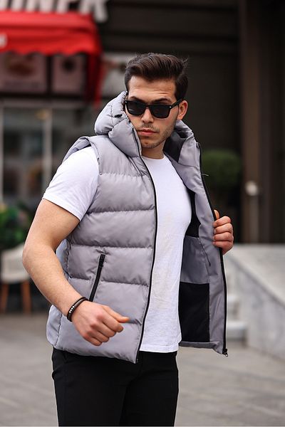 JESS PLUS New Season Men's Hooded Puffer Vest