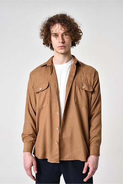 ALEXANDERGARDI Suede Casual πουκάμισο (E22-61101)