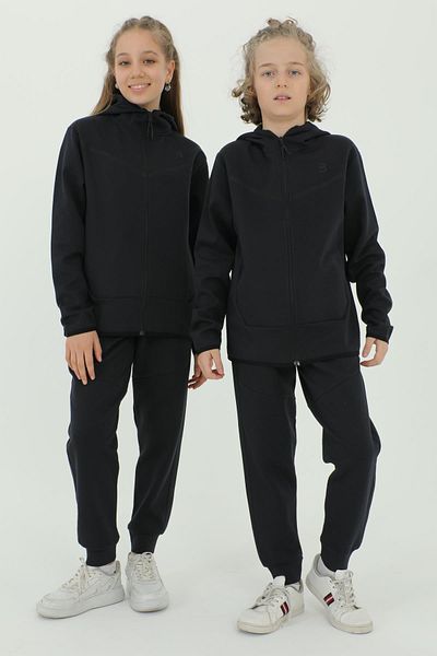 Black One Σετ φόρμας για αγόρια με κουκούλα ριγέ στάμπα