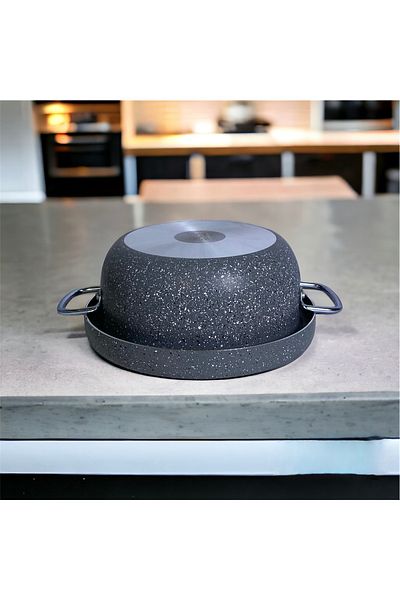 Gerçektrend 24cm Granite Cooking Pot - Double Handle Maklube