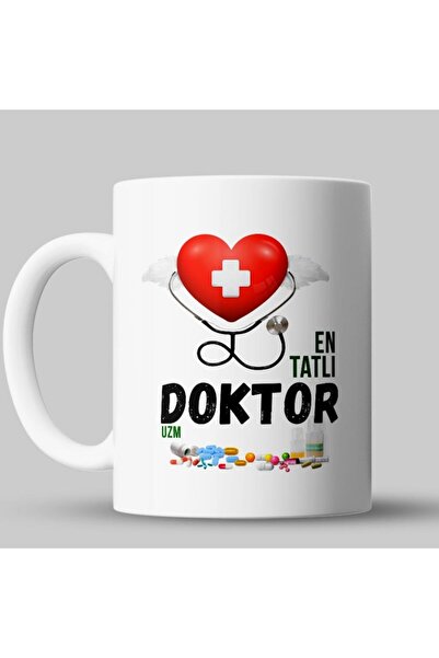 HEDİYELİKS En tatlı doktor yazılı kupa bardak