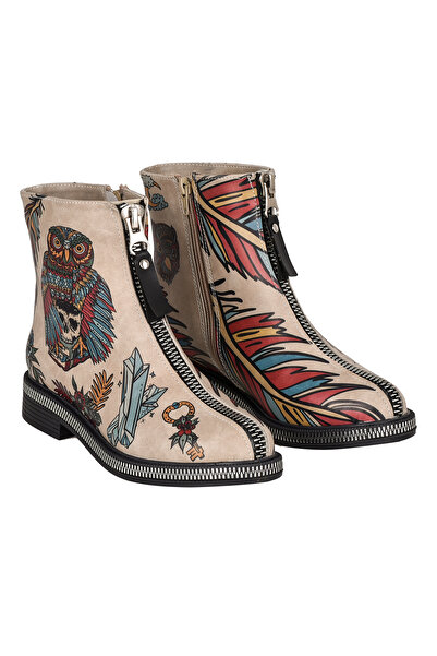 Streetfly Zipper Accent Colorful Women's Boots