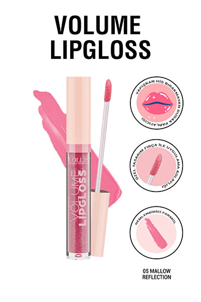 Lollis Volume Lipgloss 05 Mallow Reflection / Dudak Parlatıcı 05 Mallow Refle...