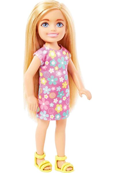 Barbie Chelsea Sarı Saçlı Kalp Çiçek Bronz Tenli Ten Sarışın Barbie Blonde Doll Oyuncak Bebek Kumral Elbise