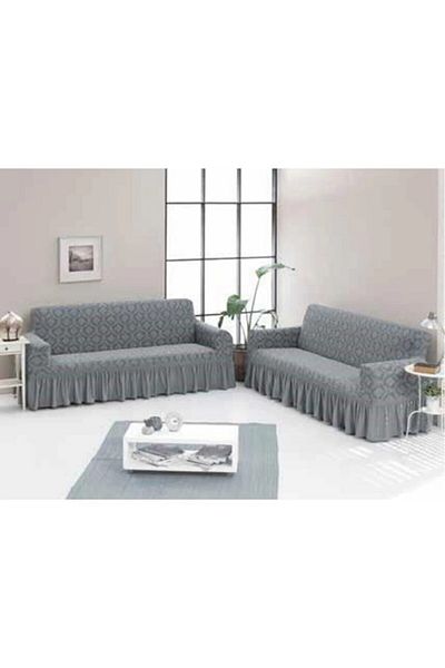 Uy Style Tekstil Jacquard External Sofa and Sofa Set - Shawl Patterned 3+3 Set