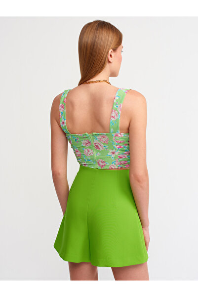 Dilvin 70347 Pileli Şort Etek-fıstık Y.