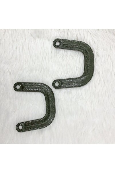 HOBİREYON مقبض حقيبة بلاستيك موديل C باللون الأخضر (زوج واحد)