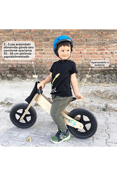 Myminibaby Ahşap Denge Bisikleti 12'' Inç 2-5 Yaş