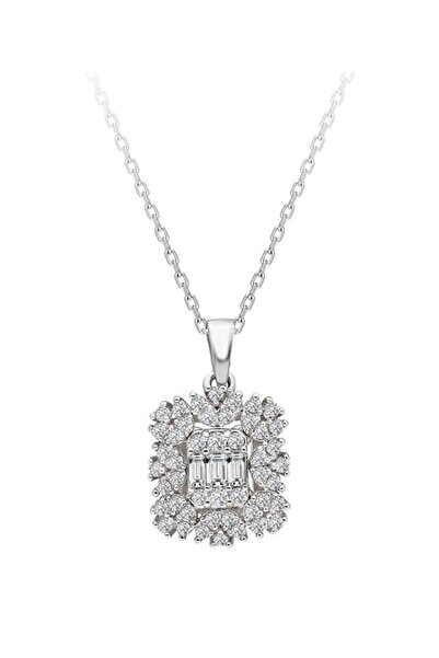 Sirius Pırlanta Kadın Vega Yıldızı Baget Pırlanta Kolye