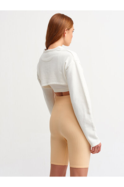 Dilvin 7929 Yüksek Bel Biker Şort-t.sarı