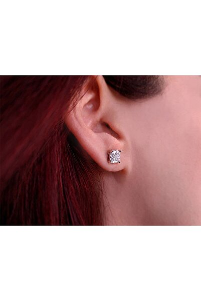 Sirius Pırlanta F Renk 1,50 Karat Tektaş Görünümlü Pırlanta Küpe