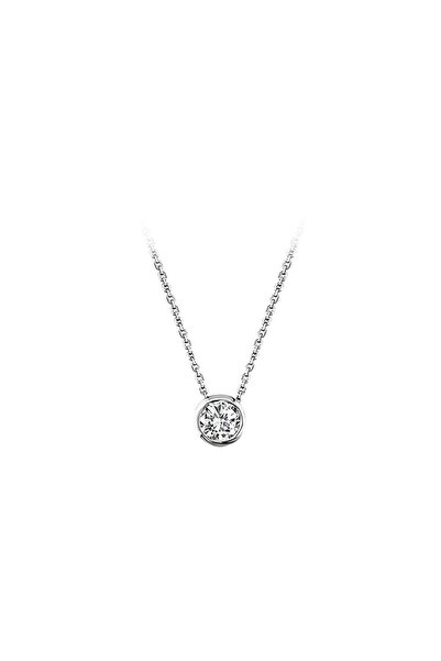 Sirius Pırlanta Kadın F Renk 0,12 Karat Pırlanta Tektaş Yuvarlak Kolye