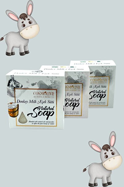Cosmolive Soap Set |   Donkey Milk |   Natural |   3Some |   Solid Soap |   3X125 Gr