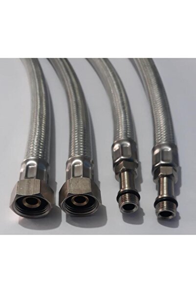 HMS BAĞLANTI HORTUMU 2'li 100 CM (FLEX) ÖRGÜLÜ VE ZIRHLI, PVC KAPLAMA