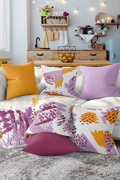 Nish & Royal Set de huse de pernă cu design special imprimat digital, din 7 p...