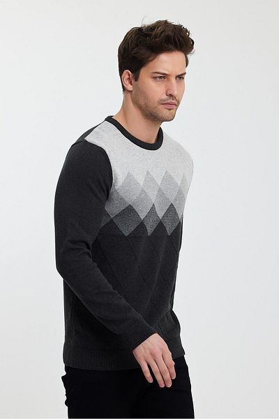 ALEXANDERGARDI PATTERNED BICYCLE COLLAR SWEATER(E23-6715)
