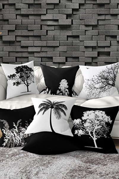 Nish & Royal Set de huse de pernă cu două fețe, design special, din 7 piese