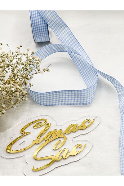 E Elmas Καρό κορδέλα 2,5 cm 5 μέτρα