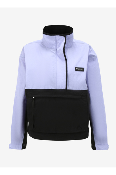 Discovery Expedition Lila Kadın Dik Yaka Relaxed Blok Çanta Olabilen Mont D4SL-MNT3002