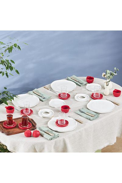 Karaca 28 Pieces 6 Person Porcelain Breakfast Serving Set