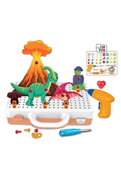 Birlik Oyuncak 3D Matkaplı Sök Tak Dinazorlar Seti