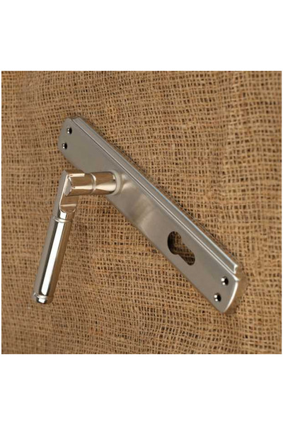 KOLDOOR Can Aynalı Nikel Saten Çelik Kapı Kolu Sol Basar Tek Yön