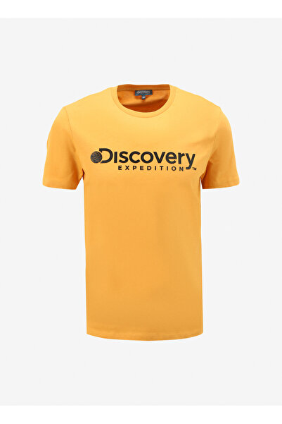 Discovery Expedition Hardal Erkek Bisiklet Yaka T-Shirt D4SM-TST3290