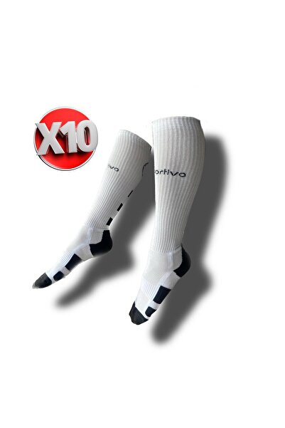 Sportivo VOLEYBOL Havlu Taban Premium Sporcu Çorabı Uzun 10 ÇİFT