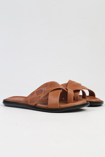 Pierre Cardin ® |   PC-7119 - 2162 Ανδρικές Παντόφλες Tan