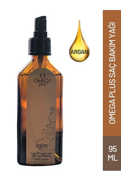 Omega Plus 95 ml Argan Hair Care Oil - Natural Shine and Repair