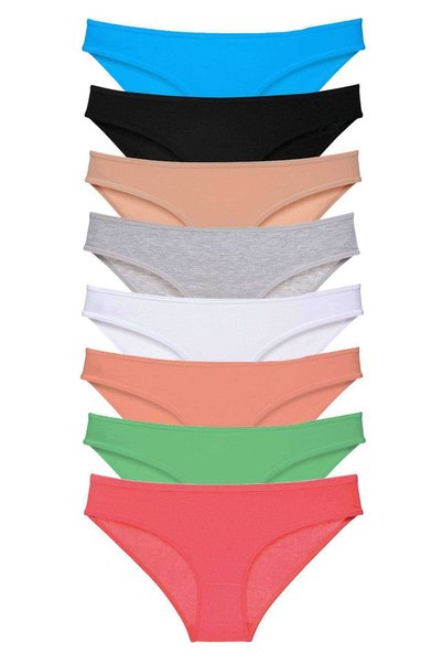TREND 8 Pieces Super Eco Set Lycra Women's Slip Panties Set 7