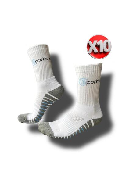 Sportivo Havlu Taban Premium Sporcu Çorabı 10 ÇİFT