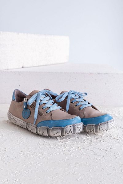 Getcho Pantofi de damă Serpa Blue/mink din piele naturală