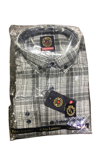 Nacar Erkek Siyah Uzun Kol Kalın Kışlık Baba Gömlek Rahat Kesim Kareli Oduncu...