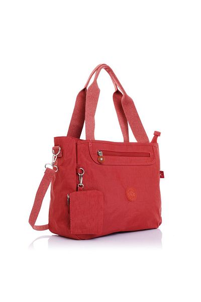 Getcho Tuder Tile Women's Daily Shoulder Bag Multi-Compartment Waterproof Crinkle Lightweight Fabric Sports Bag
