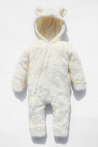 ipek atlas Baby Girl and Boy Winter Teddy Bear Jumpsuit with Booties and Gloves