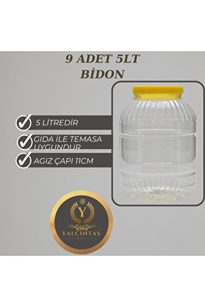 y yalçıntaş hacıömeroğulları 9 ADET5LT PET BİDON TURŞU SALÇA BİDONU