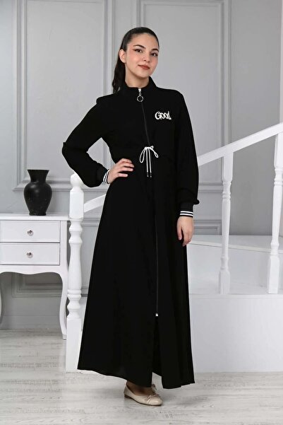 Wild Flower Fata Hijab Negru Sport Ferace Cilbab Ferace