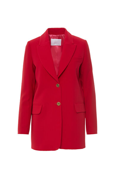 GİZİA Gold Düğme Detaylı Uzun Kollu Pembe Ceket