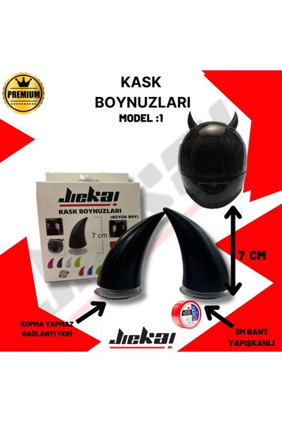 JİEKAİ Kask Boynuzu Kask Süsü Özel üretim Siyah