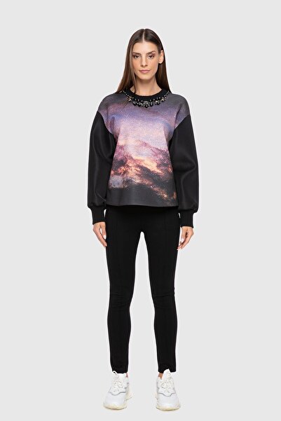 GIZIA SPORT Baskı Desenli İşlemeli Üst