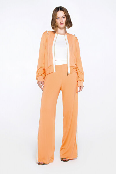 GIZIA SPORT Yanlar Gold Sim Ip Dikiş Süslemeli Cep Metal Fermuarlı Arka Bel L...