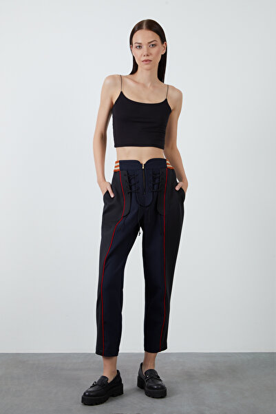 Manimani Kuşgözü Detaylı Lacivert Pantolon