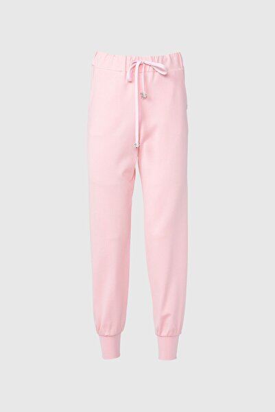 GIZIA SPORT Bağcık Detaylı Jogger Pudra Pantolon