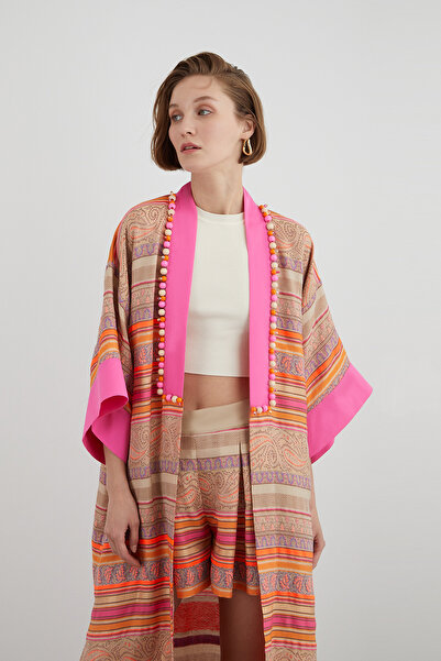 GİZİA Yakası İşlemeli Kimono